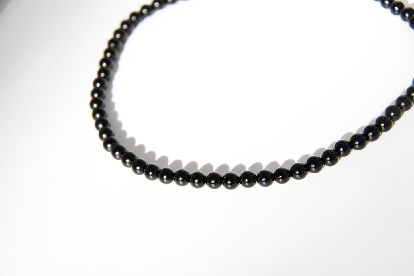 Black Agate Bead Necklace