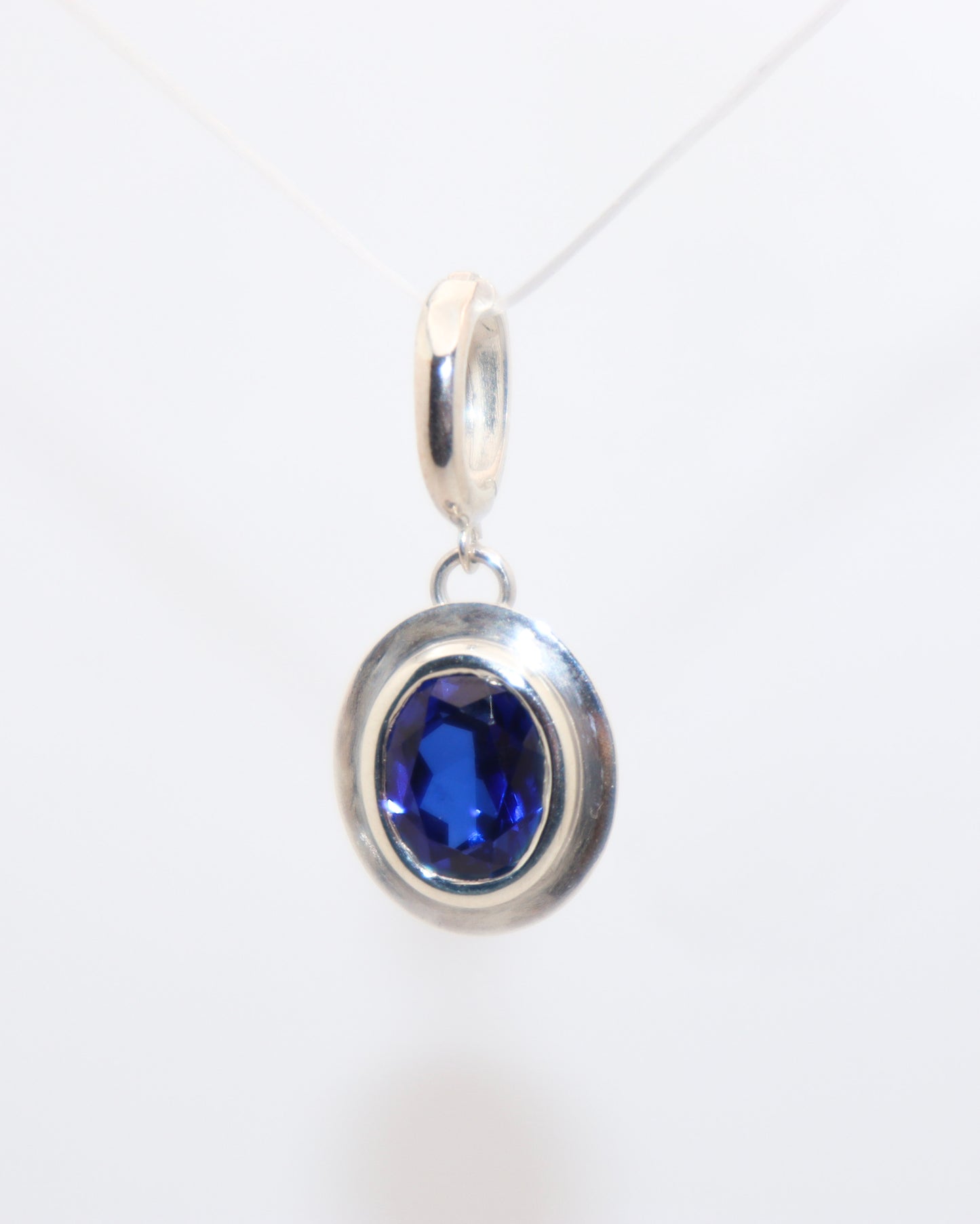 Gemstone Knife Edge Pendant Charm
