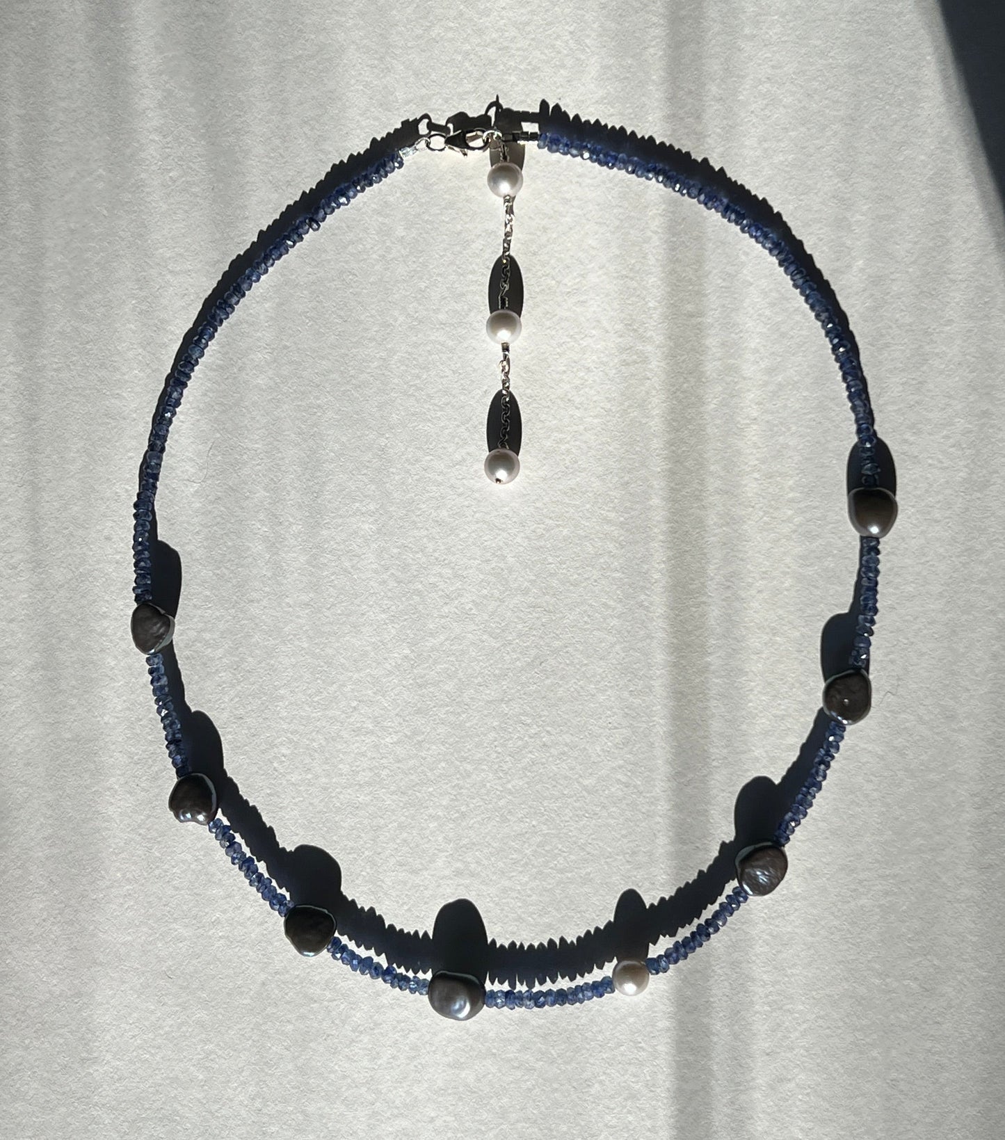 Sapphire + Pearl Necklace
