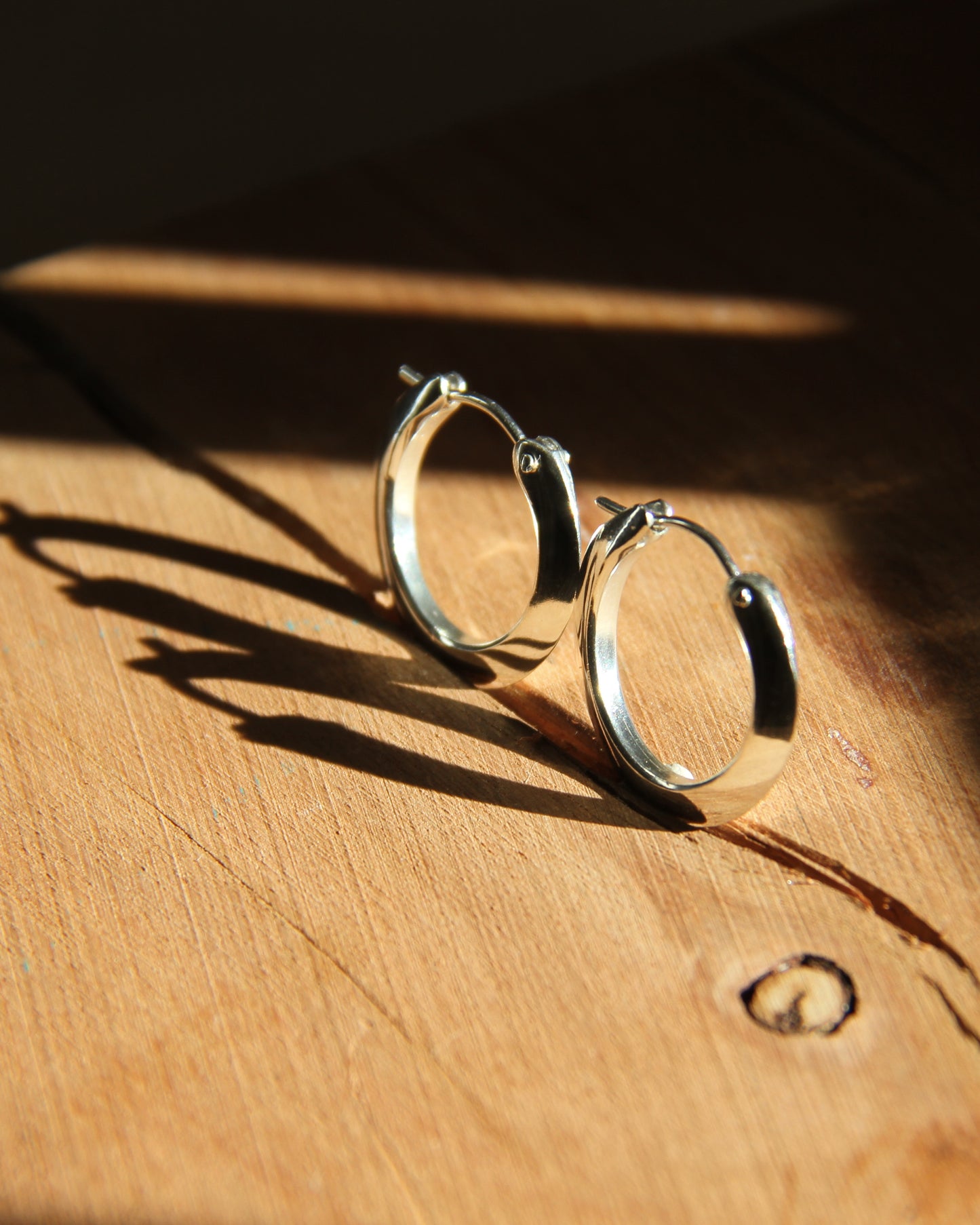 Knife Edge Hoop Earrings