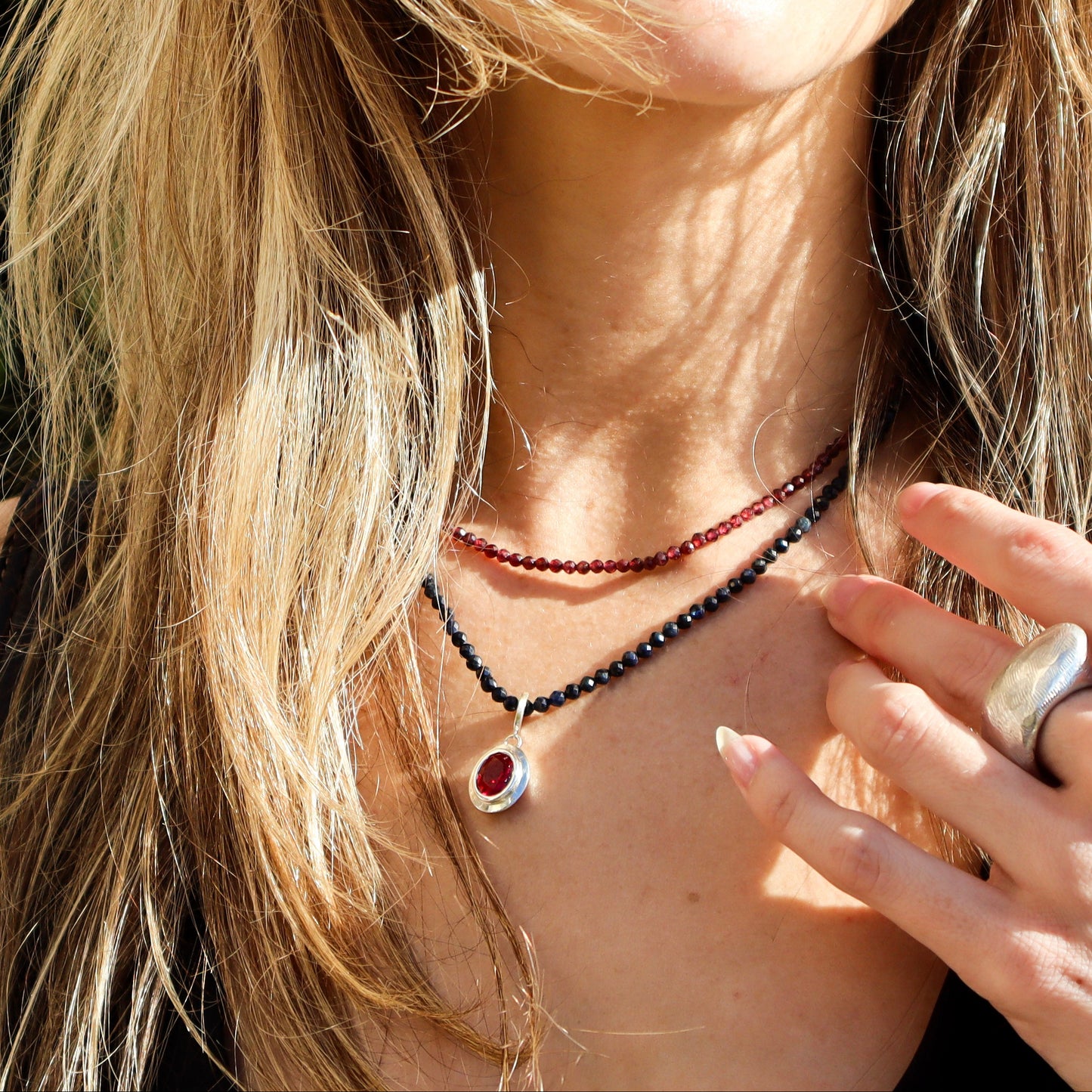 Ruby Knife Edge Charm