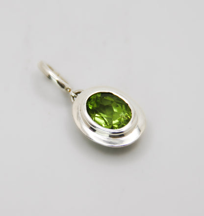 Gemstone Knife Edge Pendant Charm