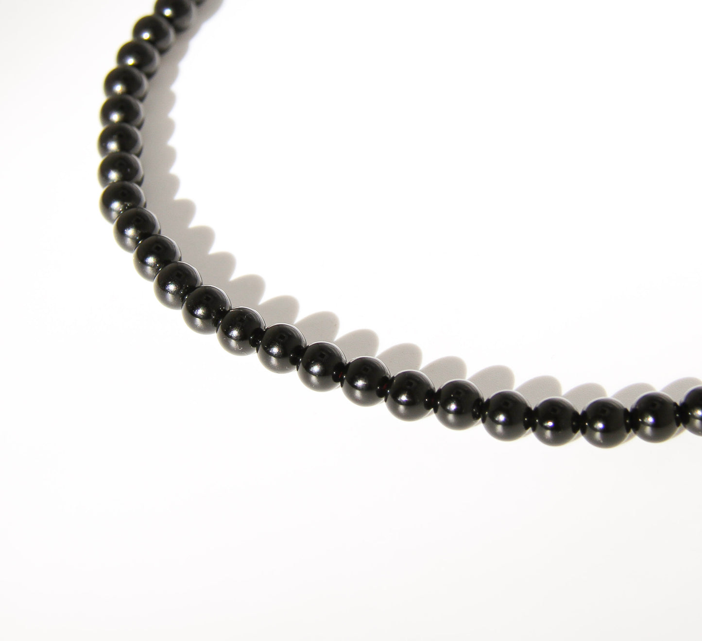 Black Agate Bead Necklace