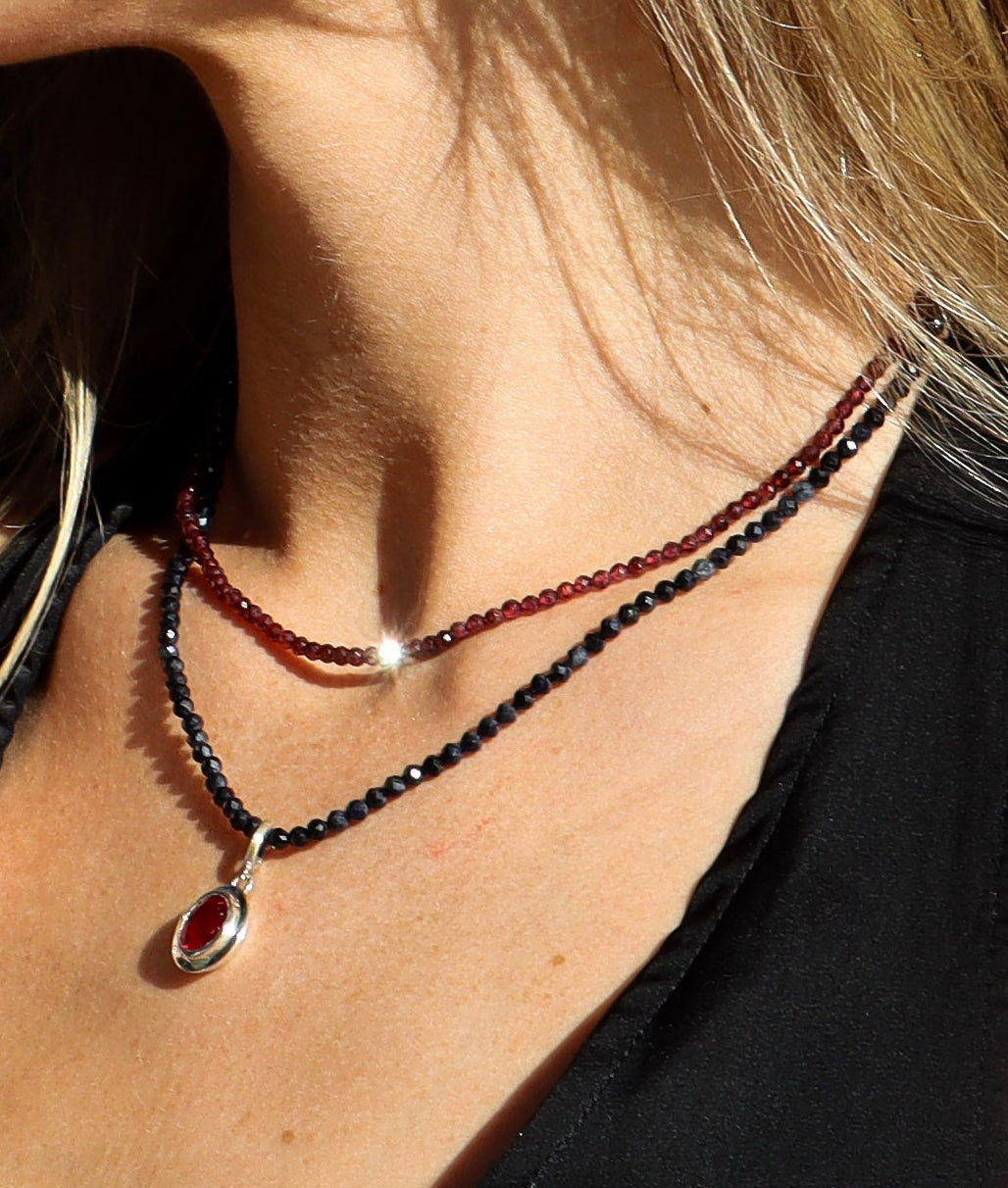Garnet Bead Necklace
