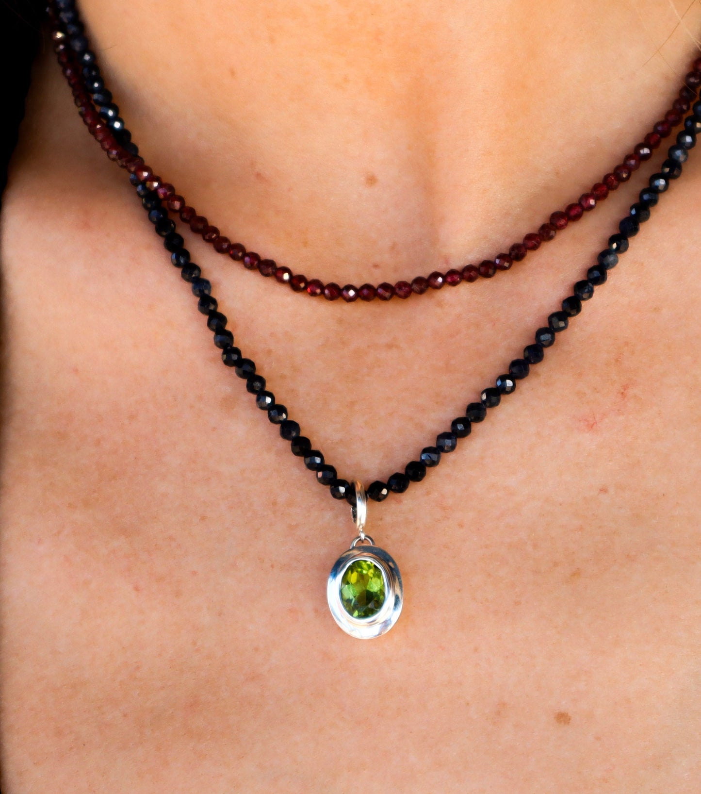 Peridot Knife Edge Charm