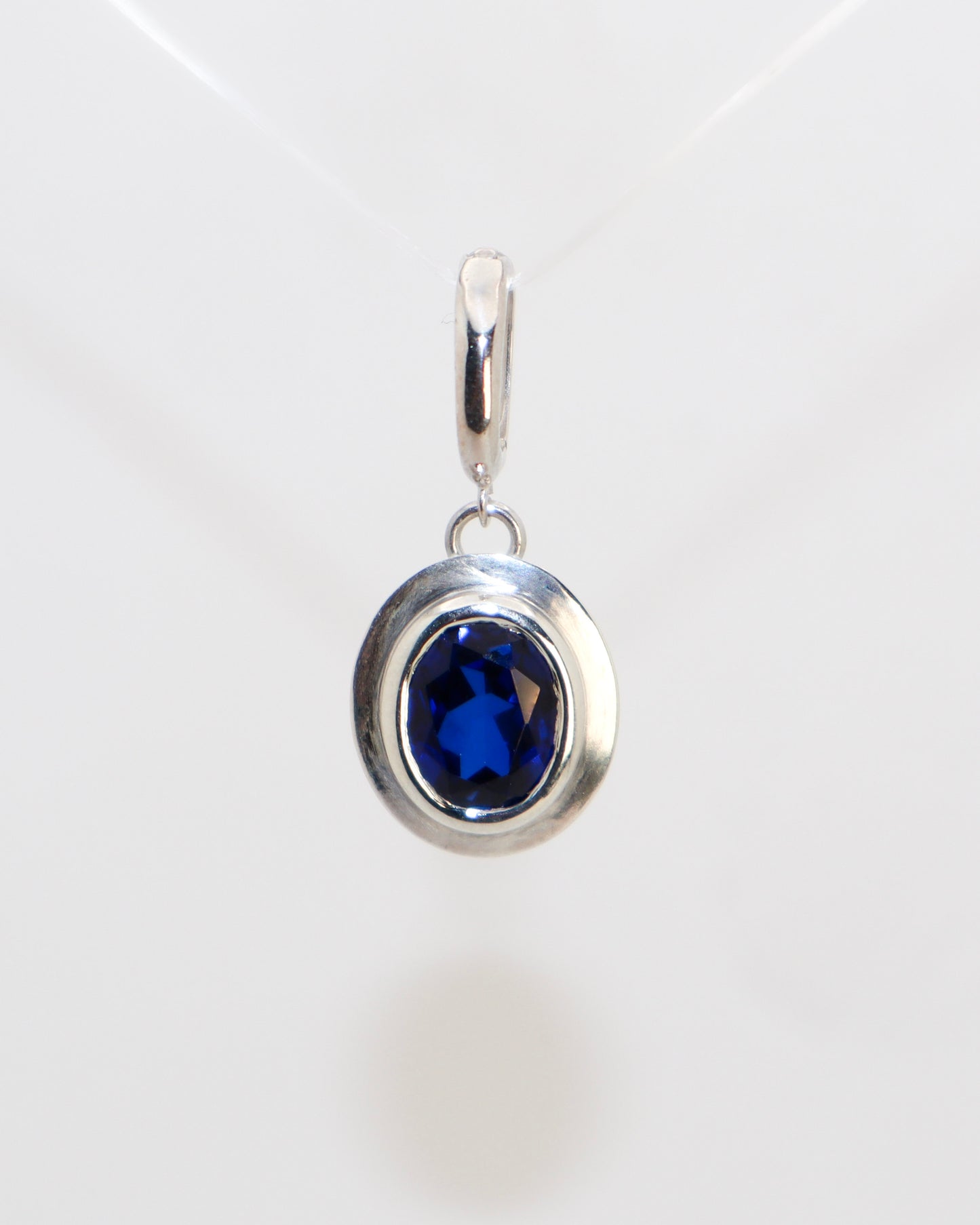 Gemstone Knife Edge Pendant Charm