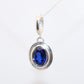 Gemstone Knife Edge Pendant Charm