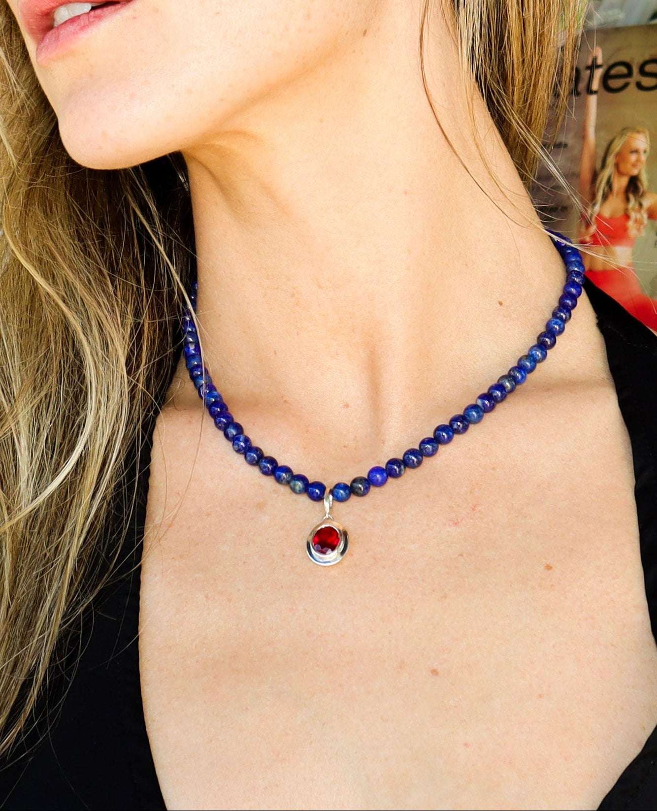 Lapis Bead Necklace