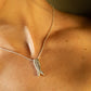 Sapphire Fishbone Pendant