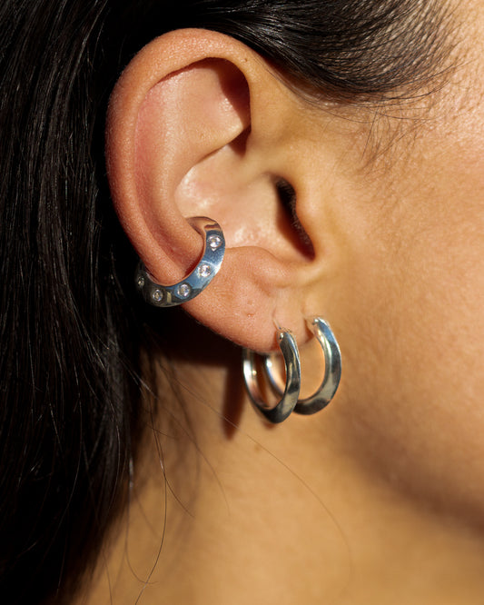 Knife Edge Hoop Earrings