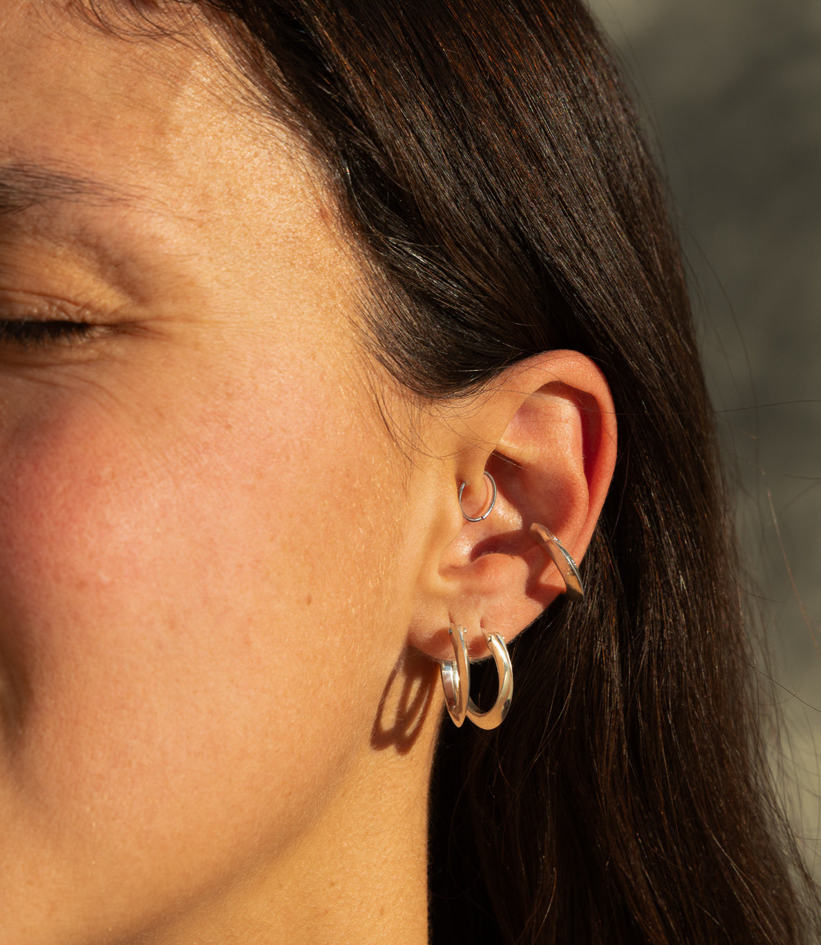 Knife Edge Hoop Earrings