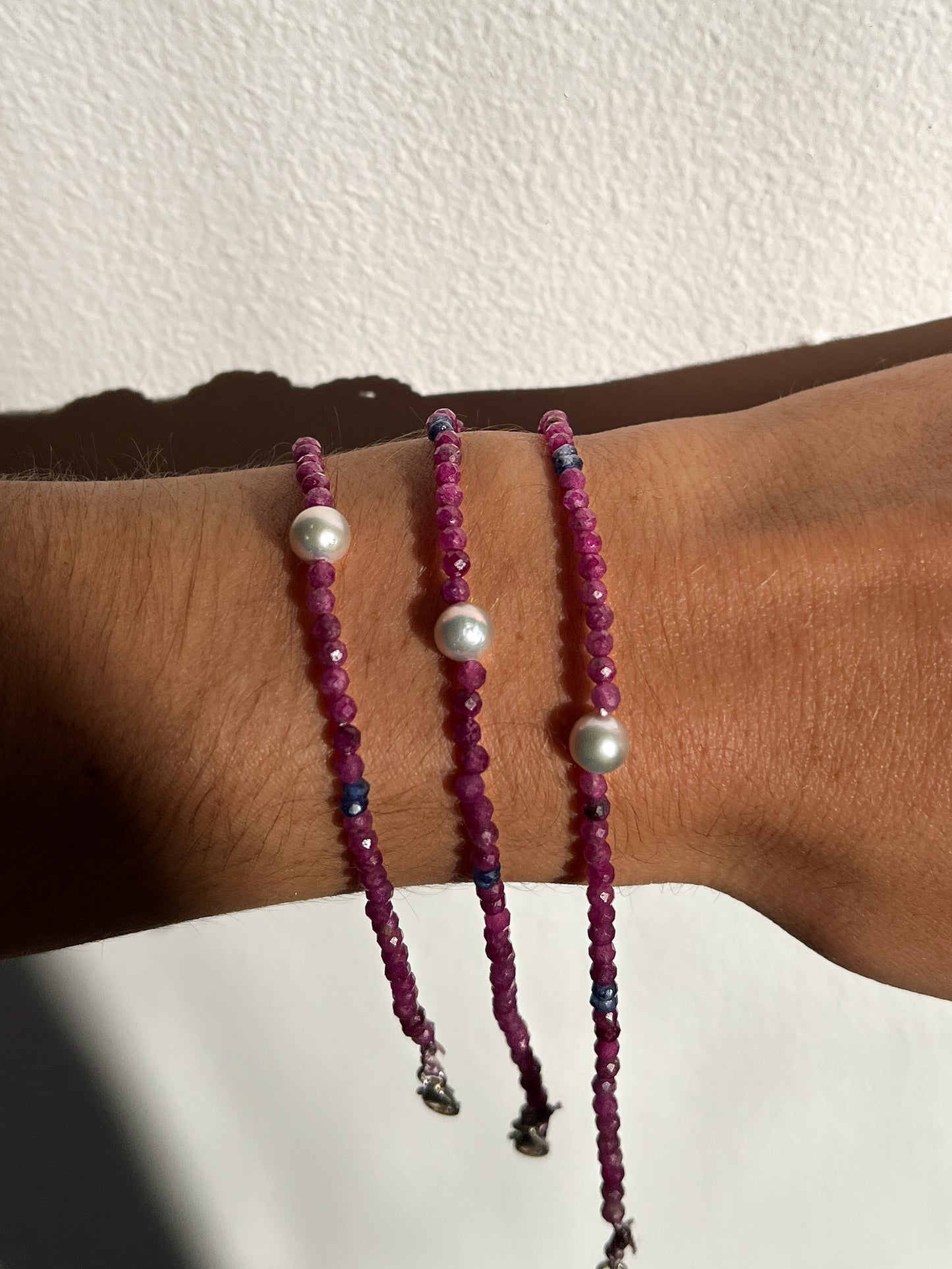 Ruby and Pearl Bracelet