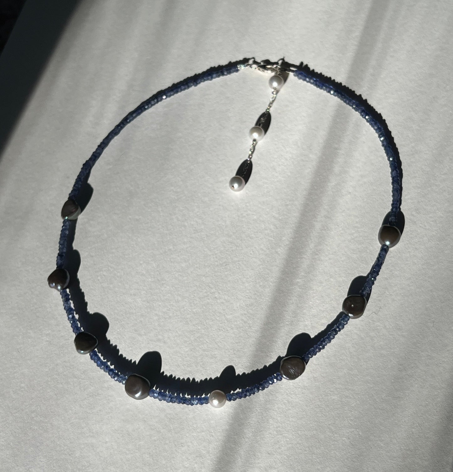 Sapphire + Pearl Necklace