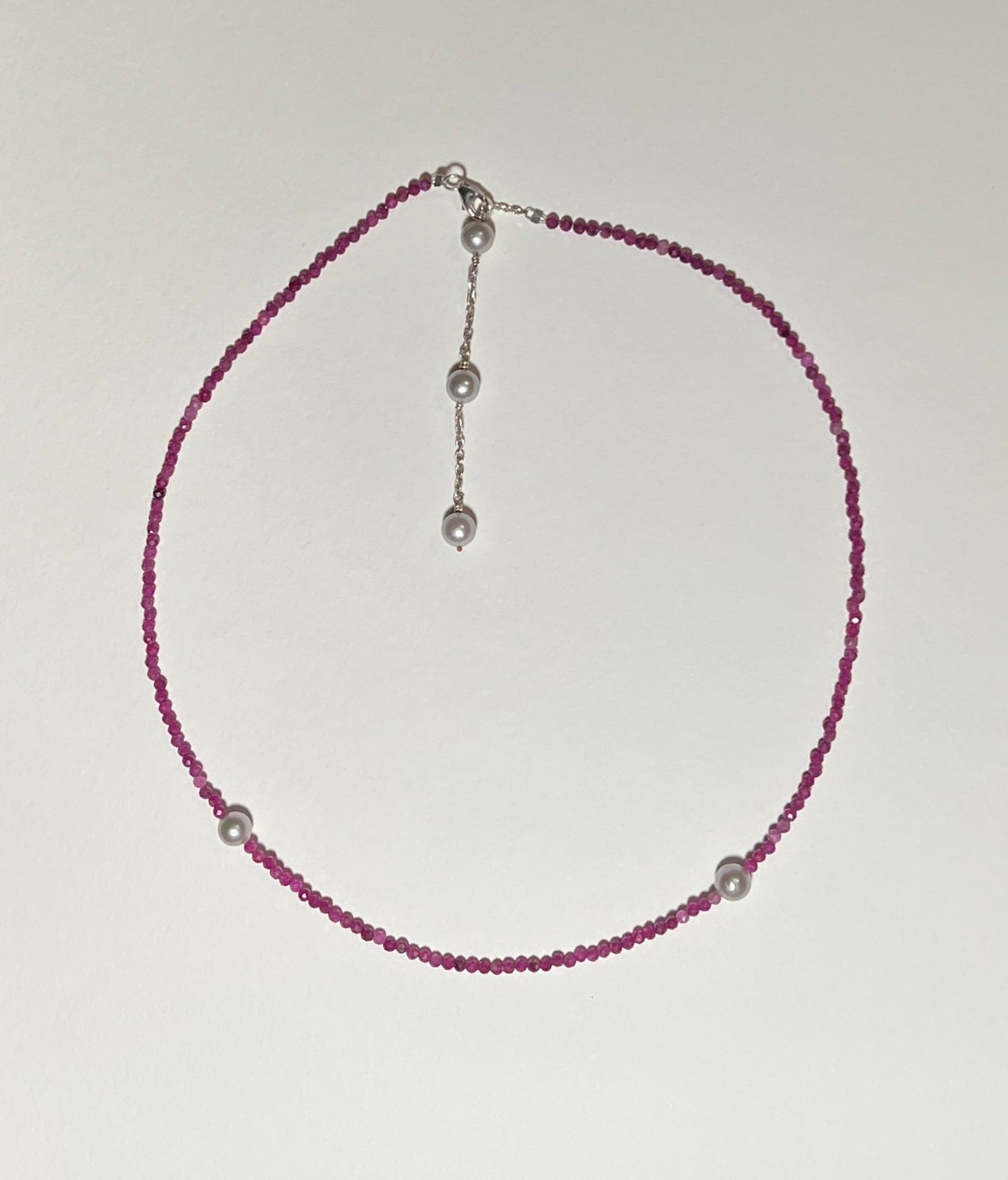 Ruby + Pearl Necklace