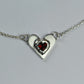 Garnet Candy Heart Necklace