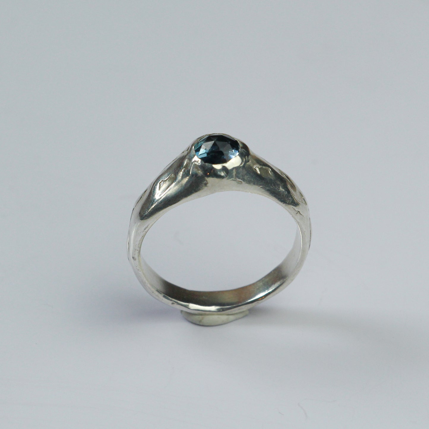 Blue Topaz Dome Ring - Size 9