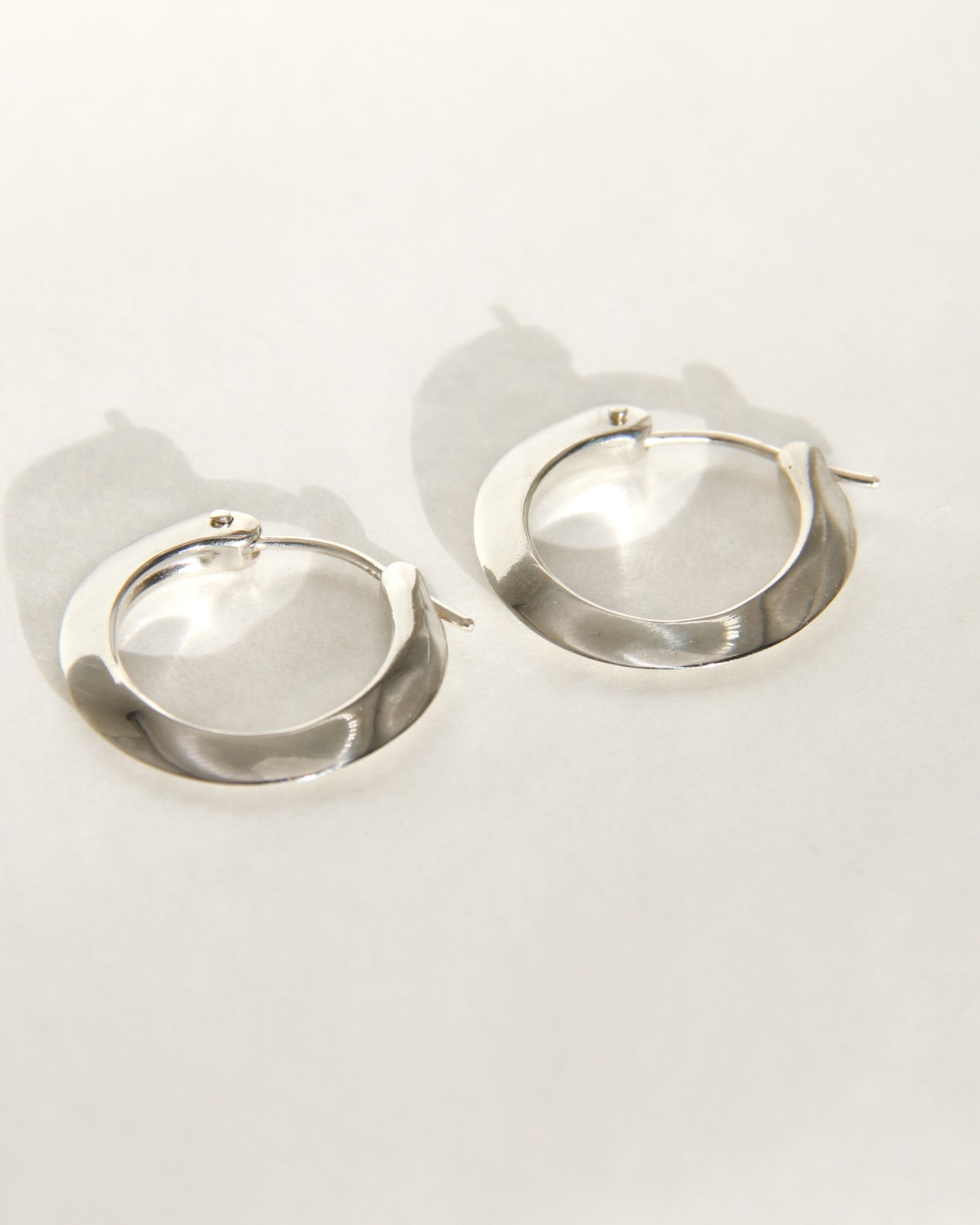 Knife Edge Hoop Earrings