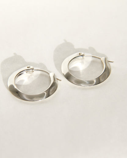 Knife Edge Hoop Earrings