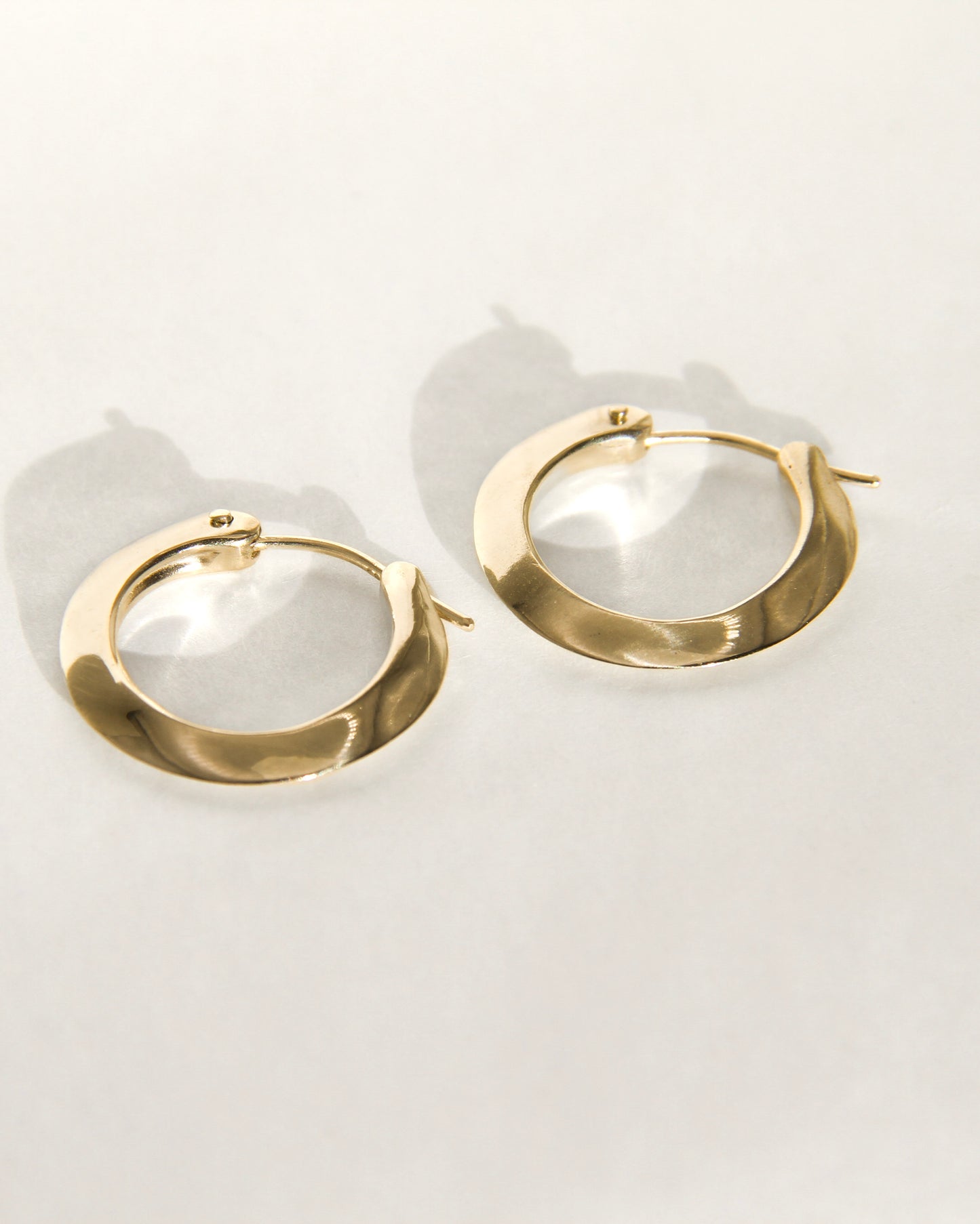Knife Edge Hoop Earrings