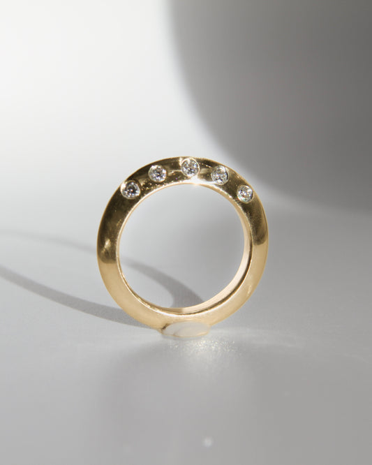 Knife Edge Diamond Ring - Made to Order