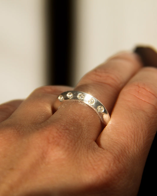 Knife Edge Diamond Ring - Made to Order